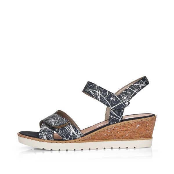 Remonte Women's sandals | Style R6252 Dress Sandal - Blue Combination | Free Delivery