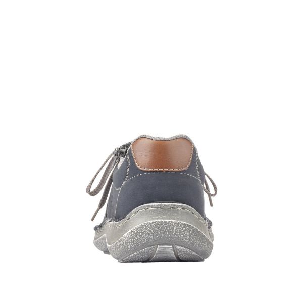 Rieker Men's shoes | Style 03030 Casual Lace-up with zip - Blue | Free Delivery