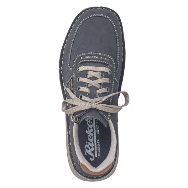Rieker Men's shoes | Style 03030 Casual Lace-up with zip - Blue | Free Delivery
