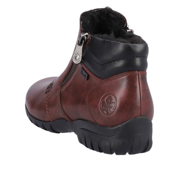 Rieker Leather Women's short boots| L4655 Ankle Boots - Red | Free Delivery
