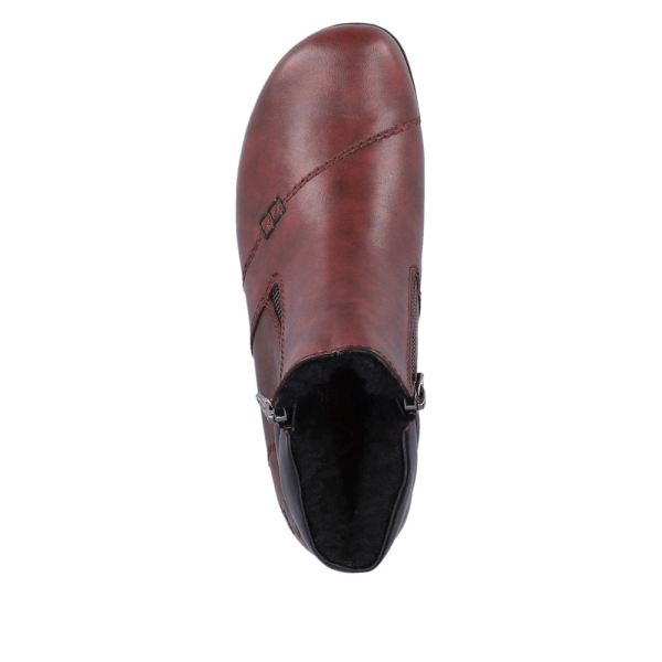 Rieker Leather Women's short boots| L4655 Ankle Boots - Red | Free Delivery