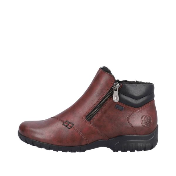 Rieker Leather Women's short boots| L4655 Ankle Boots - Red | Free Delivery