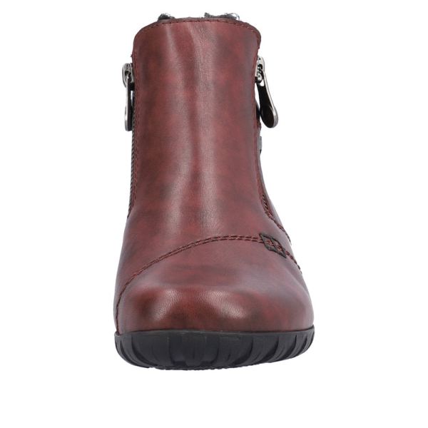 Rieker Leather Women's short boots| L4655 Ankle Boots - Red | Free Delivery