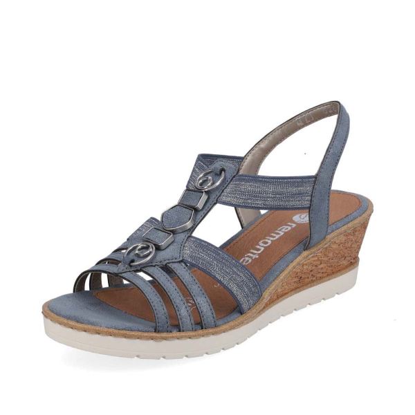 Remonte Women's sandals | Style R6264 Dress Sandal - Blue Combination | Free Delivery