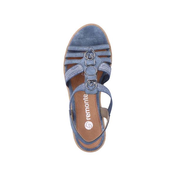 Remonte Women's sandals | Style R6264 Dress Sandal - Blue Combination | Free Delivery