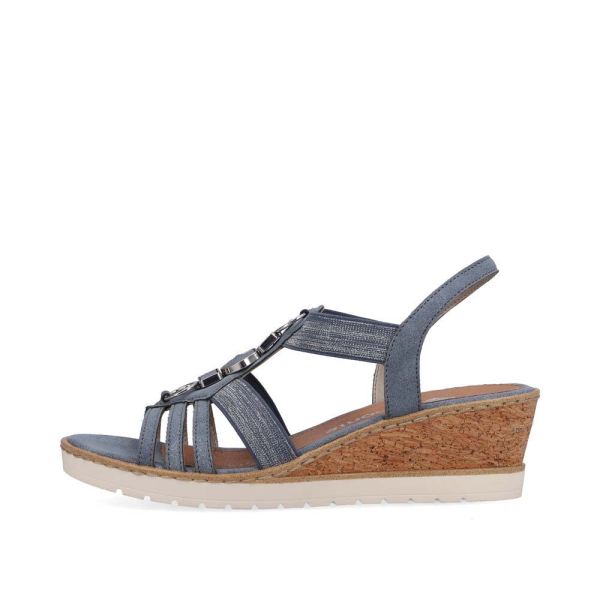 Remonte Women's sandals | Style R6264 Dress Sandal - Blue Combination | Free Delivery