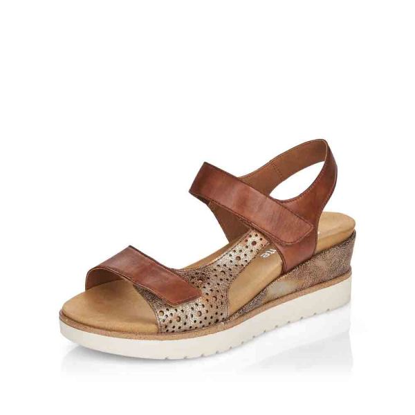 Remonte Women's sandals | Style R6150 Dress Sandal - Brown Combination | Free Delivery