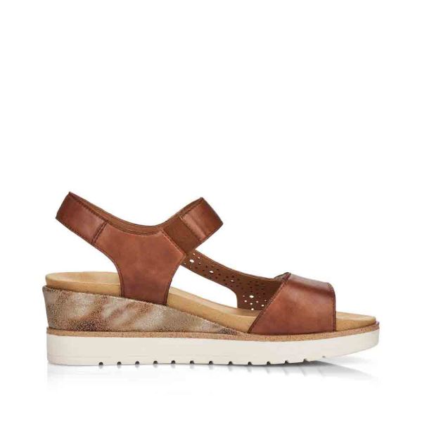 Remonte Women's sandals | Style R6150 Dress Sandal - Brown Combination | Free Delivery
