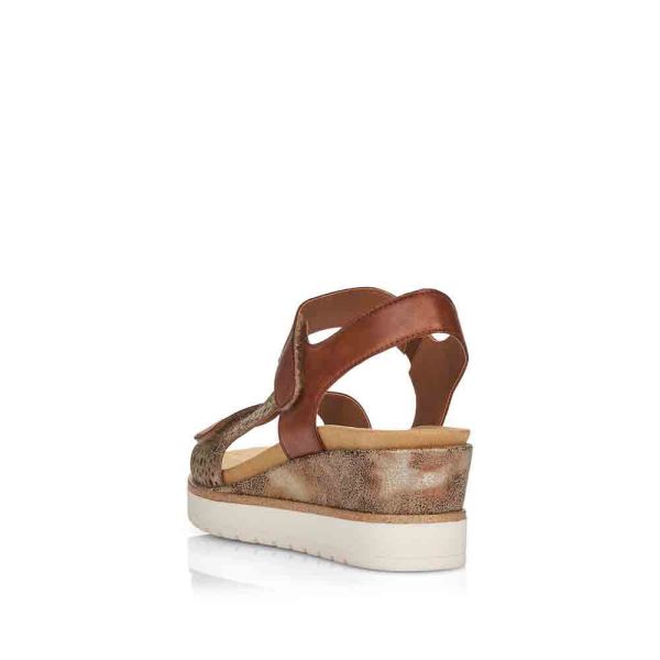 Remonte Women's sandals | Style R6150 Dress Sandal - Brown Combination | Free Delivery
