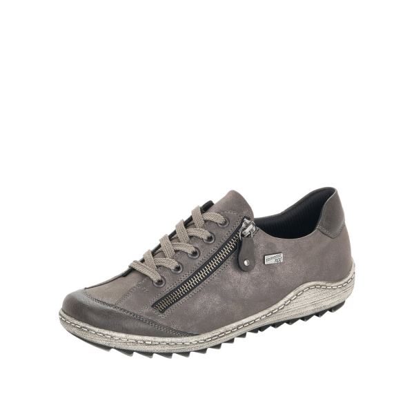 Remonte Women's shoes | Style R1402 Casual Lace-up with zip - Grey | Free Delivery