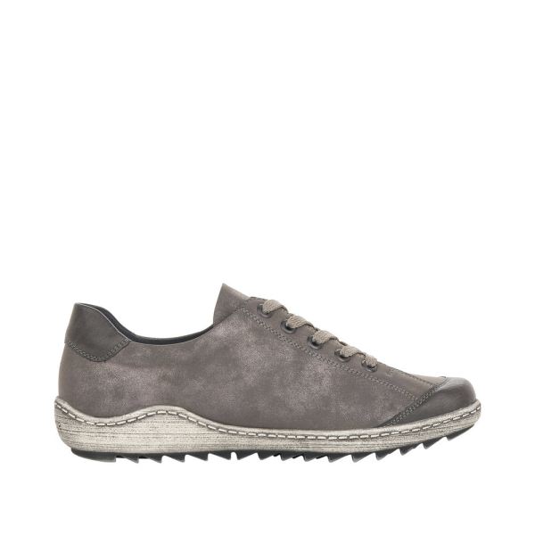 Remonte Women's shoes | Style R1402 Casual Lace-up with zip - Grey | Free Delivery