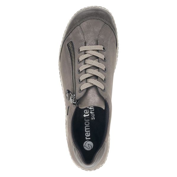 Remonte Women's shoes | Style R1402 Casual Lace-up with zip - Grey | Free Delivery