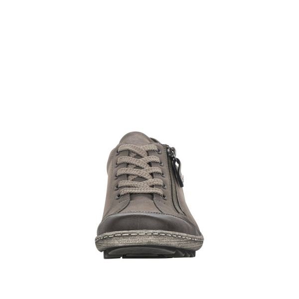 Remonte Women's shoes | Style R1402 Casual Lace-up with zip - Grey | Free Delivery