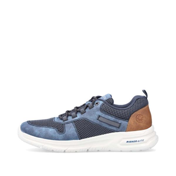 Rieker Men's shoes | Style B7302 Athletic Lace-up - Blue | Free Delivery