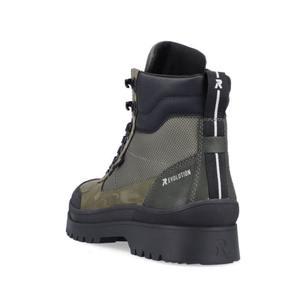 Rieker EVOLUTION Synthetic leather Men's boots| U0270 Ankle Boots - Green Combination | Free Delivery