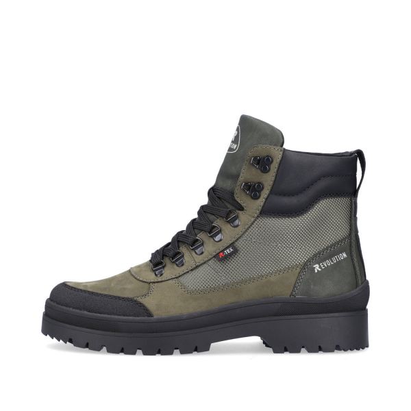 Rieker EVOLUTION Synthetic leather Men's boots| U0270 Ankle Boots - Green Combination | Free Delivery
