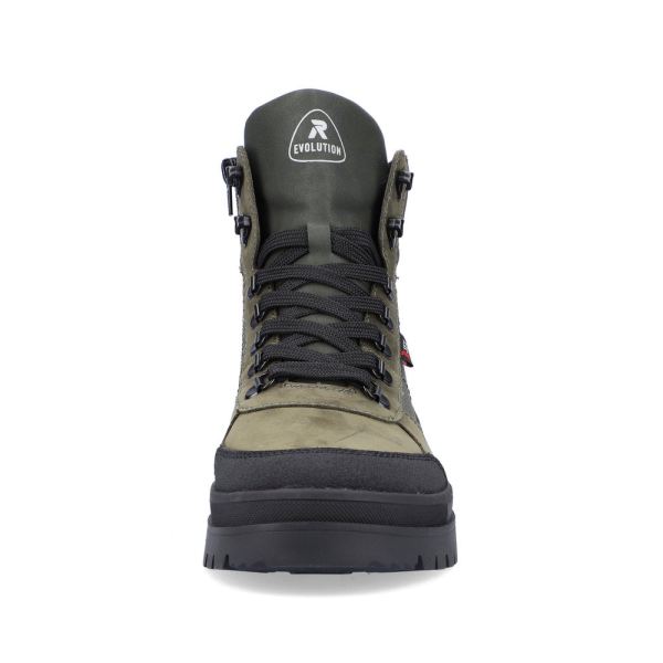 Rieker EVOLUTION Synthetic leather Men's boots| U0270 Ankle Boots - Green Combination | Free Delivery