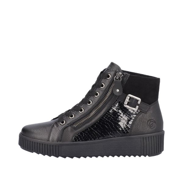 Remonte Synthetic Material Women's mid height boots| R7997 Mid-height Boots - Black | Free Delivery