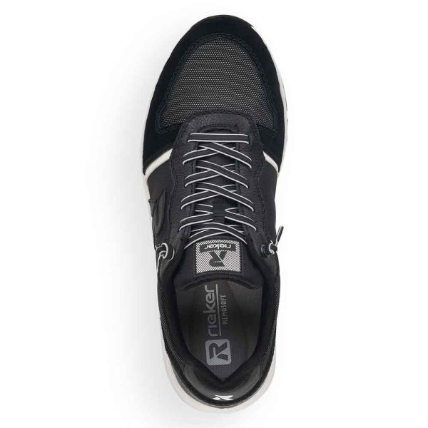 Rieker EVOLUTION Men's shoes | Style 07001 Athletic Lace-up - Black | Free Delivery