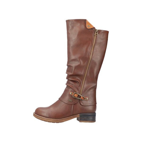 Rieker Synthetic Material Women's' Tall Boots| 94652 Tall Boots - Brown | Free Delivery