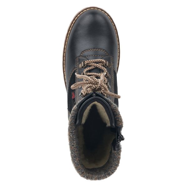 Remonte Suede Leather Women'S' Tall Boots | D9375 Tall Boots Athleisure Boots - Black Combination | Free Delivery