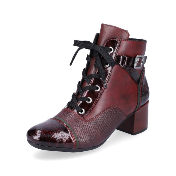 Rieker Synthetic leather Women's Short Boots| 70201 Ankle Boots - Red | Free Delivery