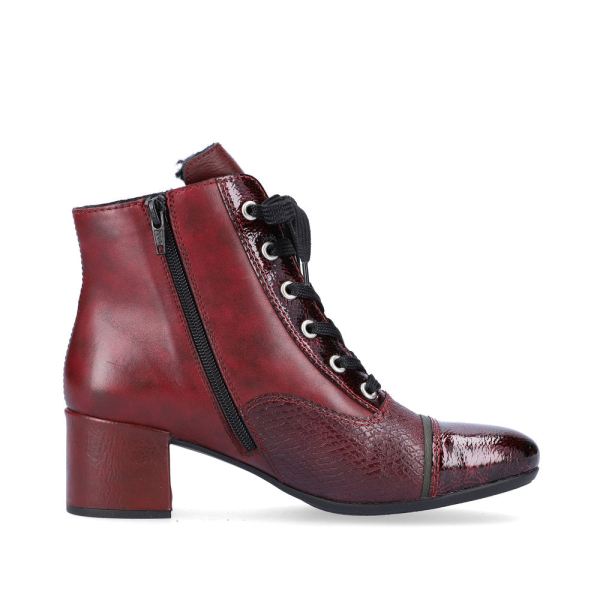 Rieker Synthetic leather Women's Short Boots| 70201 Ankle Boots - Red | Free Delivery