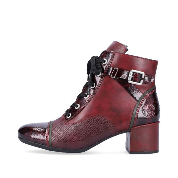 Rieker Synthetic leather Women's Short Boots| 70201 Ankle Boots - Red | Free Delivery