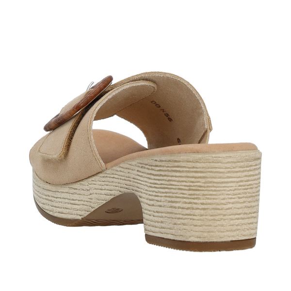 Remonte Women's sandals | Style D0N56 Dress Mule - Beige | Free Delivery