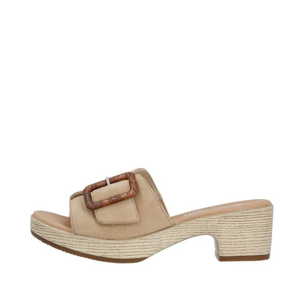 Remonte Women's sandals | Style D0N56 Dress Mule - Beige | Free Delivery