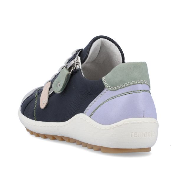 Remonte Women's shoes | Style R1427 Casual Lace-up with zip - Blue Combination | Free Delivery
