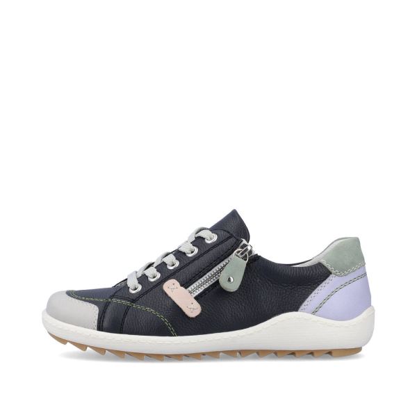 Remonte Women's shoes | Style R1427 Casual Lace-up with zip - Blue Combination | Free Delivery