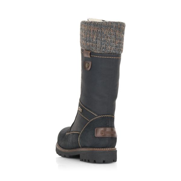 Remonte Synthetic leather Women's' Tall Boots| D7477 Tall Boots - Black Combination | Free Delivery