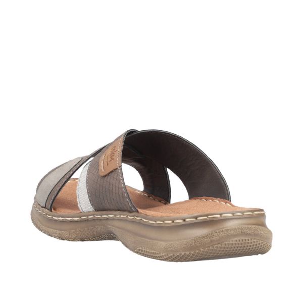 Rieker Men's sandals | Style 21491 Casual Mule - Brown | Free Delivery