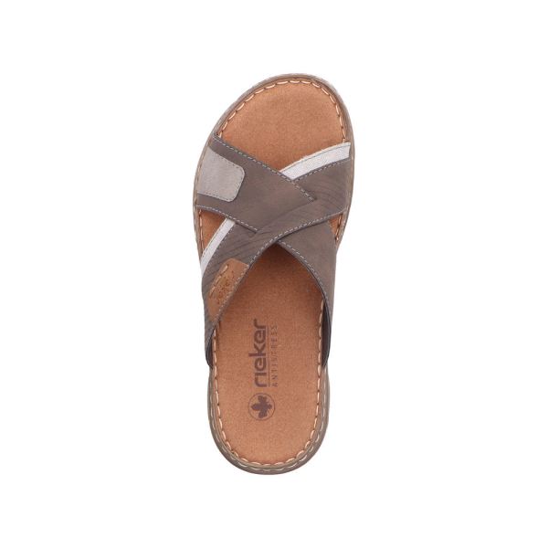 Rieker Men's sandals | Style 21491 Casual Mule - Brown | Free Delivery