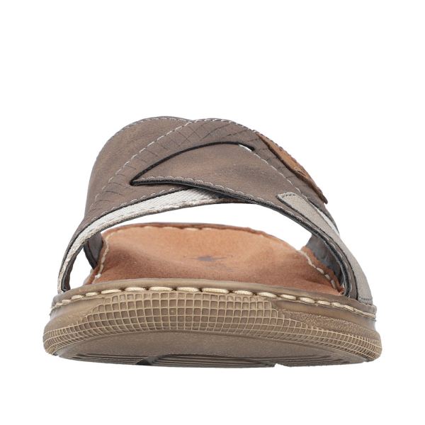 Rieker Men's sandals | Style 21491 Casual Mule - Brown | Free Delivery