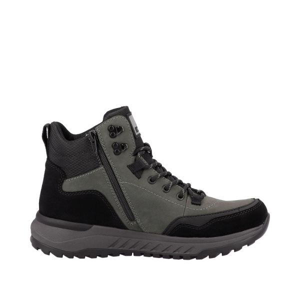 Rieker EVOLUTION Suede Leather Men's Boots| U0169 Ankle BootsFiber Grip - Black | Free Delivery