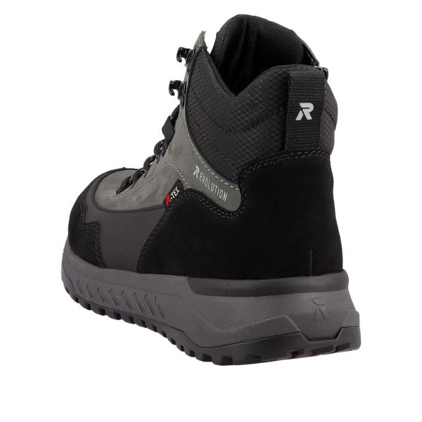 Rieker EVOLUTION Suede Leather Men's Boots| U0169 Ankle BootsFiber Grip - Black | Free Delivery