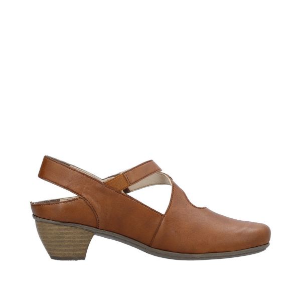 Rieker Women's shoes | Style 41779 Dress Sling-back - Brown | Free Delivery