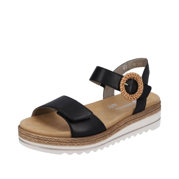 Remonte Women's sandals | Style D0Q52 Casual Sandal - Black | Free Delivery