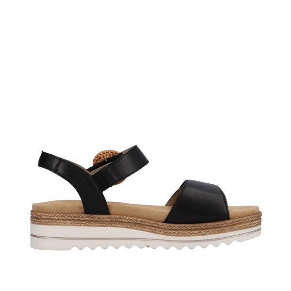 Remonte Women's sandals | Style D0Q52 Casual Sandal - Black | Free Delivery