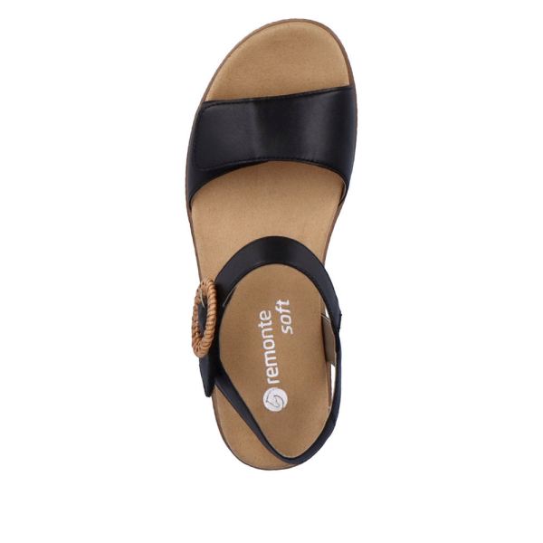 Remonte Women's sandals | Style D0Q52 Casual Sandal - Black | Free Delivery