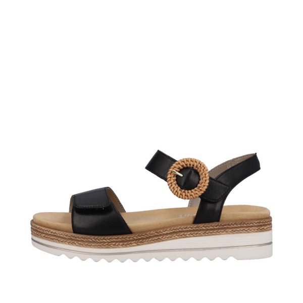Remonte Women's sandals | Style D0Q52 Casual Sandal - Black | Free Delivery