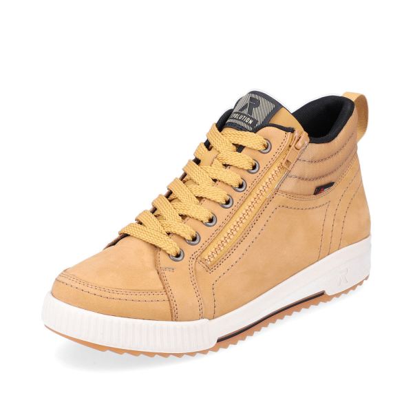 Rieker EVOLUTION Suede leather Women's mid height boots| W0100 Ankle Boots - Yellow | Free Delivery
