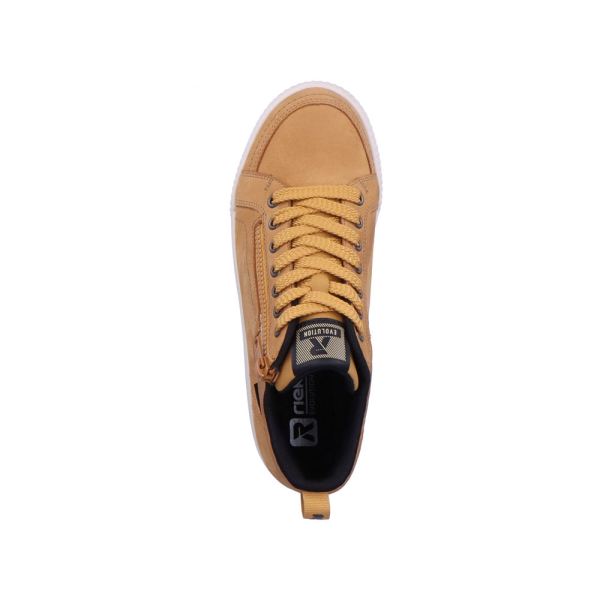 Rieker EVOLUTION Suede leather Women's mid height boots| W0100 Ankle Boots - Yellow | Free Delivery