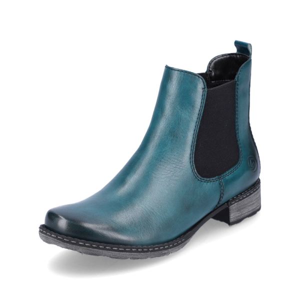Remonte Leather Women's mid height boots| D4375 Ankle Boots - Blue | Free Delivery