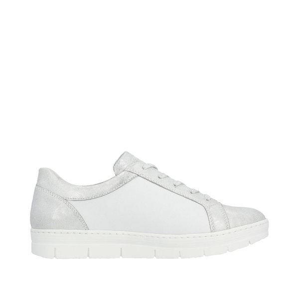 Remonte Women's shoes | Style D5830 Casual Lace-up with zip - Silver\/Platinum | Free Delivery