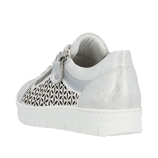 Remonte Women's shoes | Style D5830 Casual Lace-up with zip - Silver\/Platinum | Free Delivery