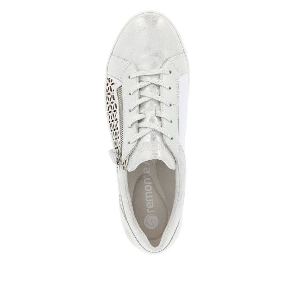 Remonte Women's shoes | Style D5830 Casual Lace-up with zip - Silver\/Platinum | Free Delivery