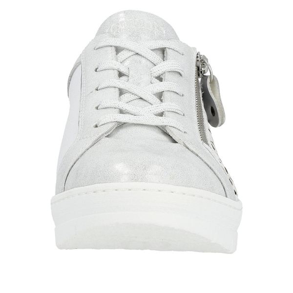 Remonte Women's shoes | Style D5830 Casual Lace-up with zip - Silver\/Platinum | Free Delivery